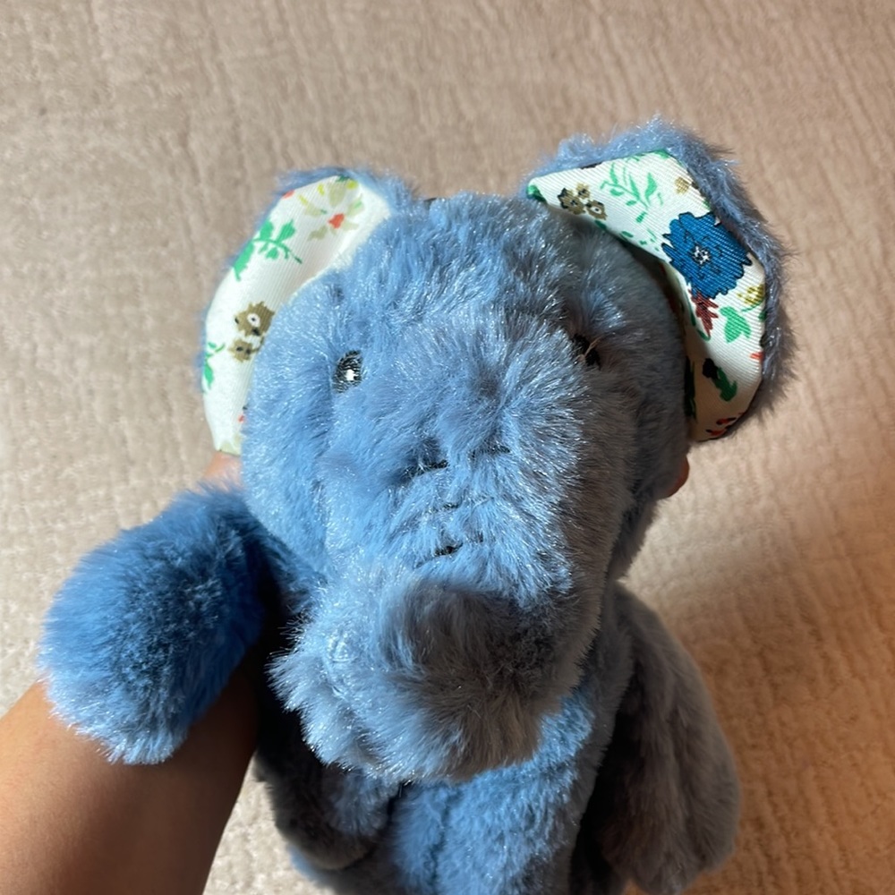 Pet Lou Floppy Elephant Plush Squeker Dog Toy, 13-inch Height, Blue - Picture 5 of 7